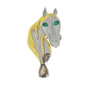C8083BHP Брошь лошадь (Серебро 925)