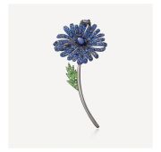 RSBR770S Брошь цветок с сапфирами бренд Styleavenue (Серебро 925)