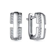 02-3927/00КЦ-00 Серьги с фианитами бренд Алькор (Серебро 925)