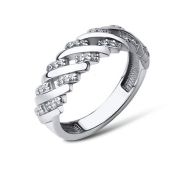 01-3925/00КЦ-00 Кольцо с фианитами бренд Алькор (Серебро 925)