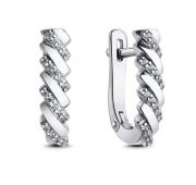 02-3925/00КЦ-00 Серьги с фианитами бренд Алькор (Серебро 925)