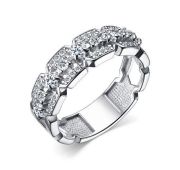 01-3933/00КЦ-00 Кольцо с фианитами бренд Алькор (Серебро 925)