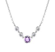 06-3859/00АМ-00 Колье с аметистом бренд Алькор (Серебро 925)