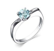 01-3951/БРТБ-00-2,64 Кольцо с топазом и бриллиантами бренд Алькор (Серебро 925)