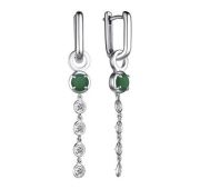 02-3859/00АГ-00 Серьги с агатом бренд Алькор (Серебро 925)