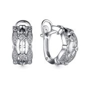 02-3936/00КЦ-00 Серьги с фианитами бренд Алькор (Серебро 925)