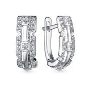 02-3929/00КЦ-00 Серьги с фианитами бренд Алькор (Серебро 925)