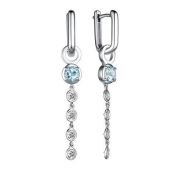 02-3859/00ТБ-00 Серьги с топазом бренд Алькор (Серебро 925)