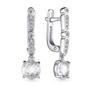 02-3862/00КЦ-00 Серьги с фианитами бренд Алькор (Серебро 925)