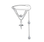 04-3600/00СВ-00 Брошь булавка с фианитами бренд Алькор (Серебро 925)