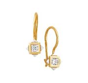 20551 Серьги детские с фианитами (Au 585)