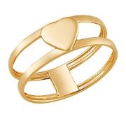 К22311 Кольцо сердце без вставок (Au 585)