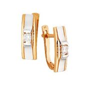 20472 Серьги золотые с фианитами (Au 585)