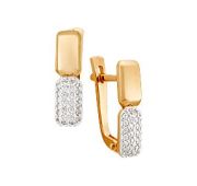 21158 Серьги золотые с фианитами (Au 585)