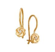 20548 Серьги детские с фианитами (Au 585)