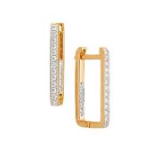 21170 Серьги золотые с фианитами (Au 585)