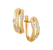 22099 Серьги золотые с фианитами (Au 585)