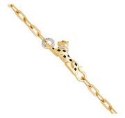 Б22489 Браслет леопард с фианитами (Au 585)