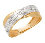 К22406 Кольцо с фианитами (Au 585)