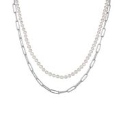 54018S1.45 Колье с жемчугом бренд De Fleur (Серебро 925)