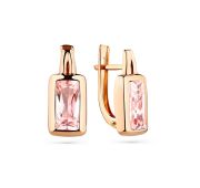 02-3-451-1800-010 Серьги с морганитом (Au 585)