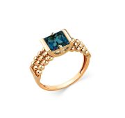 01-3-442-1100-010 Кольцо с лондон топазом (Au 585)