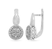 649568 Серьги с цирконом (Серебро 925)