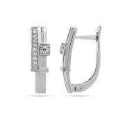 650108 Серьги с цирконом (Серебро 925)