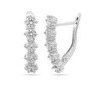 649307 Серьги дорожка с цирконом (Серебро 925)