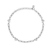 650270 Браслет сердце (Серебро 925)