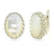 639996 Серьги с перламутром (Серебро 925)