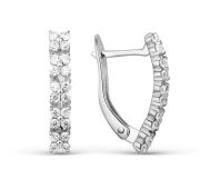 649300 Серьги с цирконом (Серебро 925)