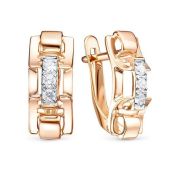 1206090 Серьги с фианитами бренд Delta (Au 585)