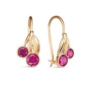 1202339 Серьги детские ягодка бренд Delta (Au 585)