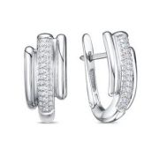 с1205874 Серьги с фианитами бренд Delta (Серебро 925)