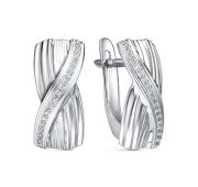 с1203629 Серьги с фианитами бренд Delta (Серебро 925)