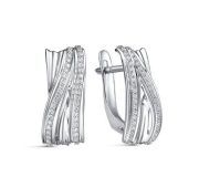 с1203678 Серьги с фианитами бренд Delta (Серебро 925)