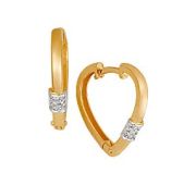 22785 Серьги конго сердце (Au 585)
