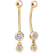 01-915569 Пирсинг в пуп бренд Sanis(Au 585)