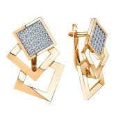 01-218210 Серьги с фианитами бренд Sanis (Au 585)