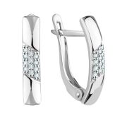 10-72-0001-11303 Серьги с фианитами (Серебро 925)