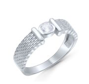 21B14766a-127 Кольцо с цирконием (Серебро)