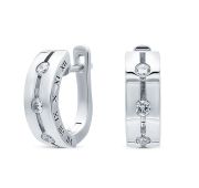 22SET7848a-113 Серьги с цирконием (Серебро)