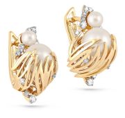 22-2031-1500-9,45 Серьги с жемчугом и бриллиантами бренд Kabarovsky (Au 585)