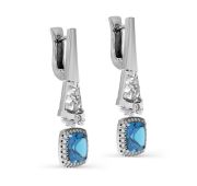 12-11628-2300-7,55 Серьги с лондон топазом бренд Kabarovsky (Au 585)