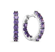 С0756-208-4,29 Серьги конго с танзанитами (Au 585)