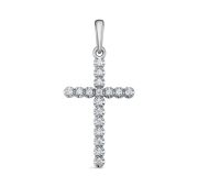 П2752-220-1,35 Подвеска крест с бриллиантами (Au 585)