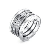 Э1030-220-12,96 Кольцо из белого золота с бриллиантами (Au 585)