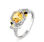 11-132-2902 Кольцо с цитрином бренд Kabarovsky (Серебро 925)