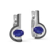 12-503-1189-2,75 Серьги с сапфирами бренд Kabarovsky (Серебро 925)
